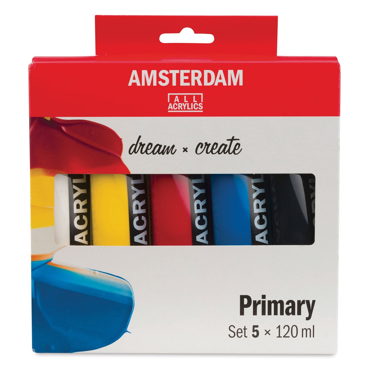 Amsterdam Standard Series Acrylics - Set of 5, Primary Colors, 120 ml Tubes